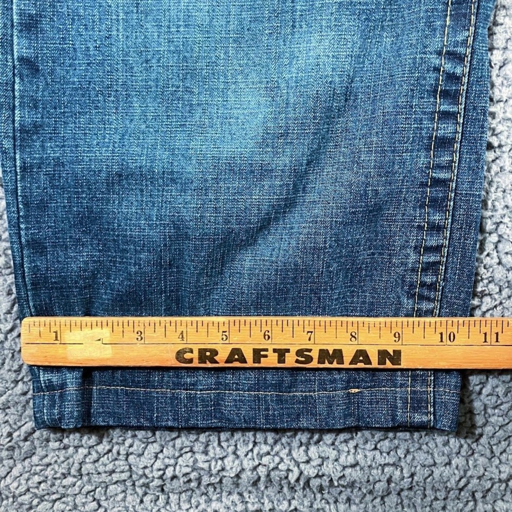 True Religion Bobby Jeans Mens 43x27 Medium Wash Straight‎ Leg Distressed Denim - Picture 9 of 15
